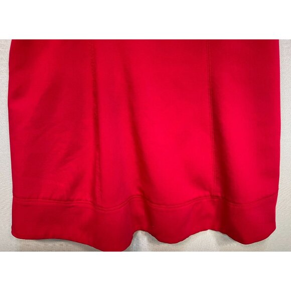 White House Black Market Women Fit & Flare Cocktail Dress Size 6 Red Sleeveless - Picture 3 of 11